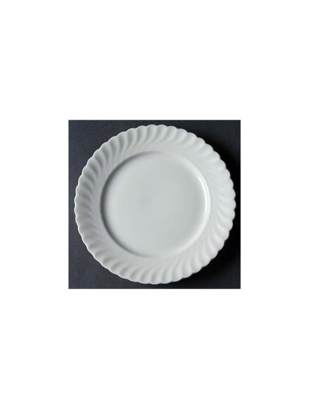 Salad Plates Nicole by Kaiser, W. Germany Set of 5 White Swirl Discontinued VTG